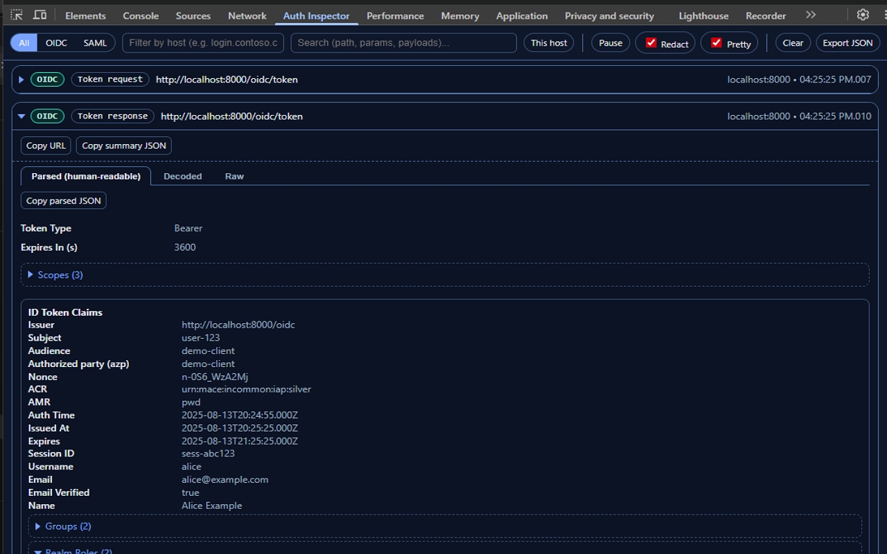Auth Inspector (SAML & OIDC) chrome谷歌浏览器插件_扩展第2张截图