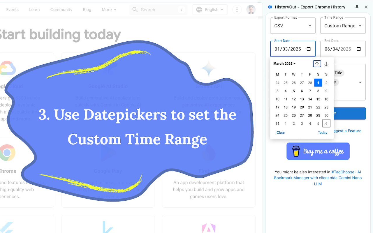 HistoryOut - Export Chrome History chrome谷歌浏览器插件_扩展第2张截图