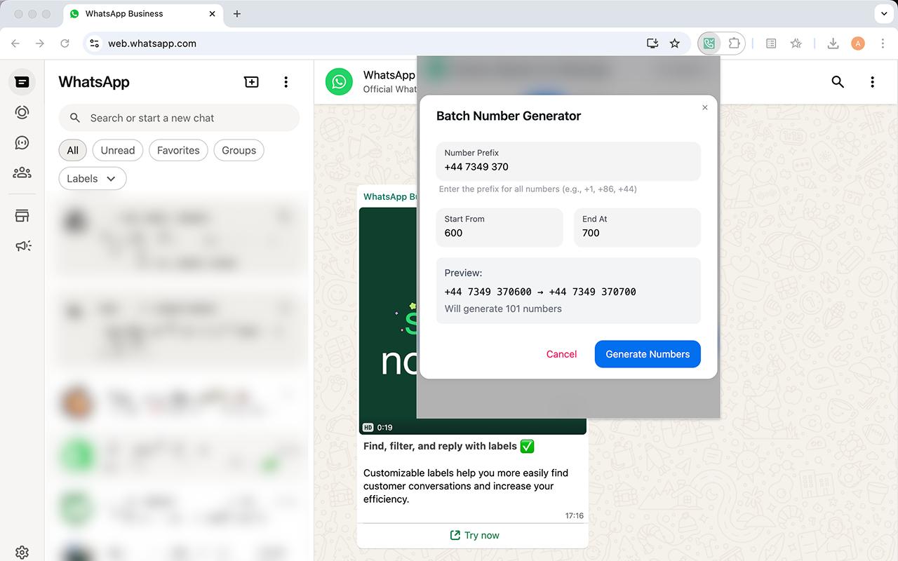 WhatsApp号码校验器 – 验证、搜索与查询 chrome谷歌浏览器插件_扩展第2张截图