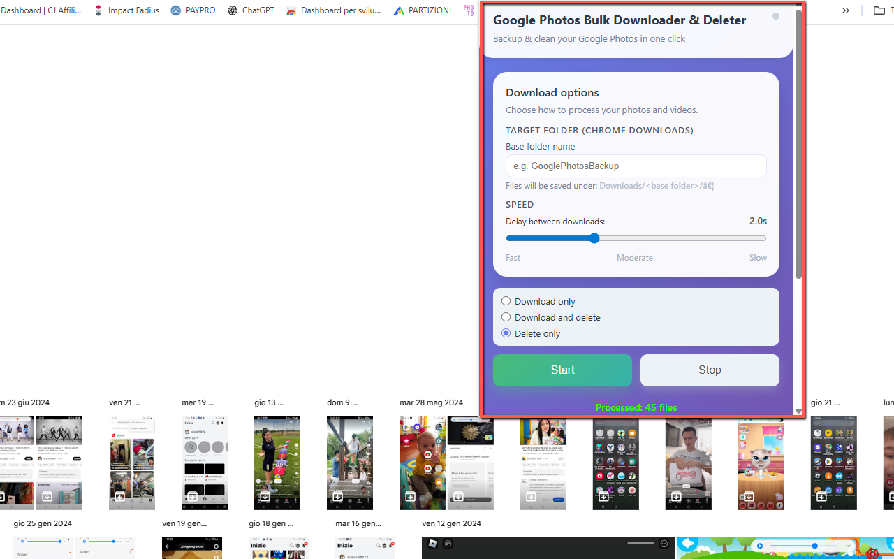Google 相册批量下载器 chrome谷歌浏览器插件_扩展第2张截图
