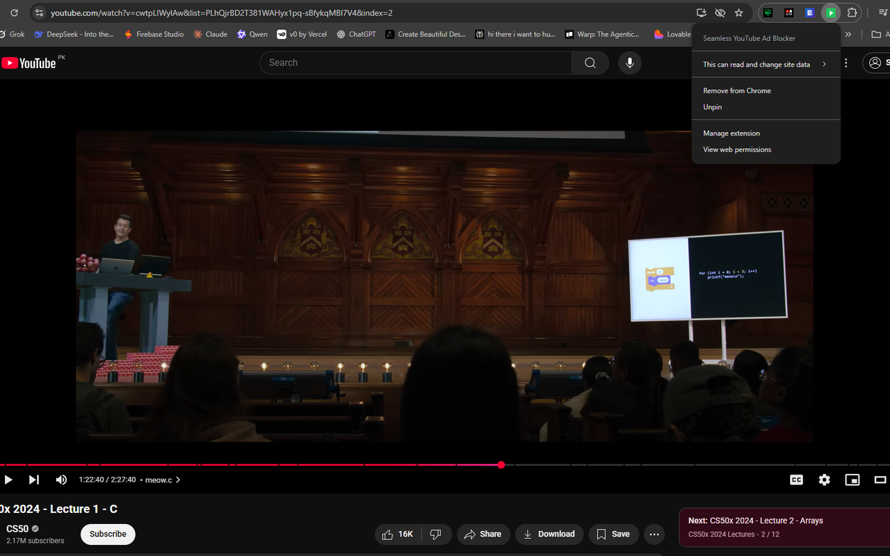 Seamless YouTube Ad Blocker chrome谷歌浏览器插件_扩展第2张截图