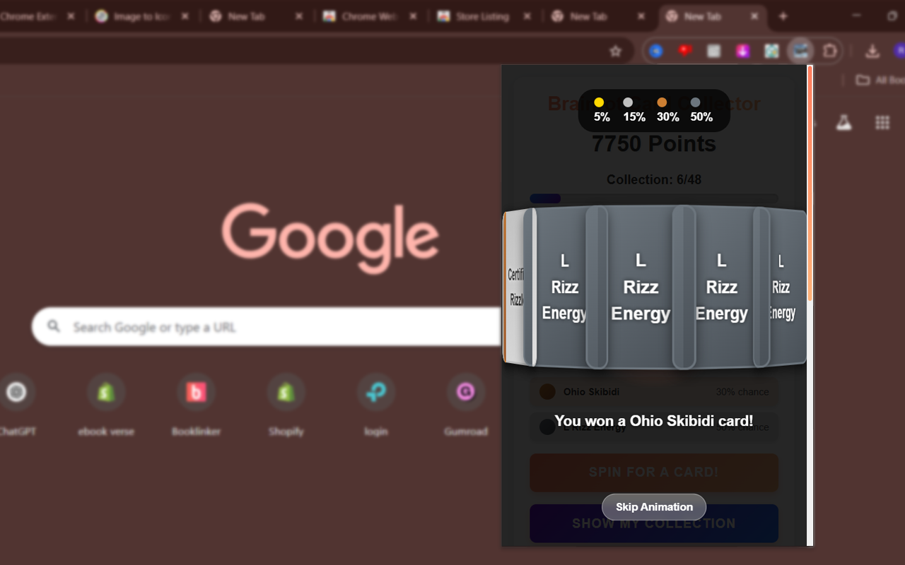 Brainrot Card Collection chrome谷歌浏览器插件_扩展第2张截图