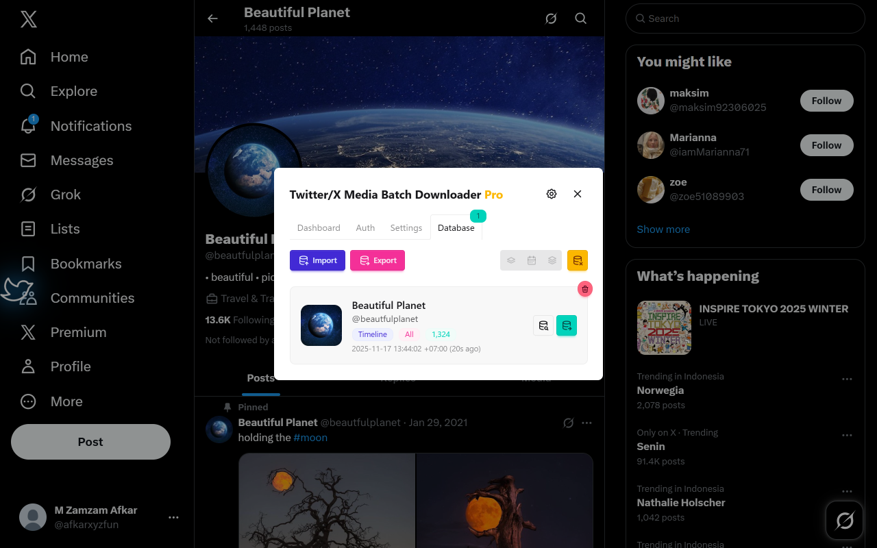 Twitter/X Media Batch Downloader Pro chrome谷歌浏览器插件_扩展第1张截图
