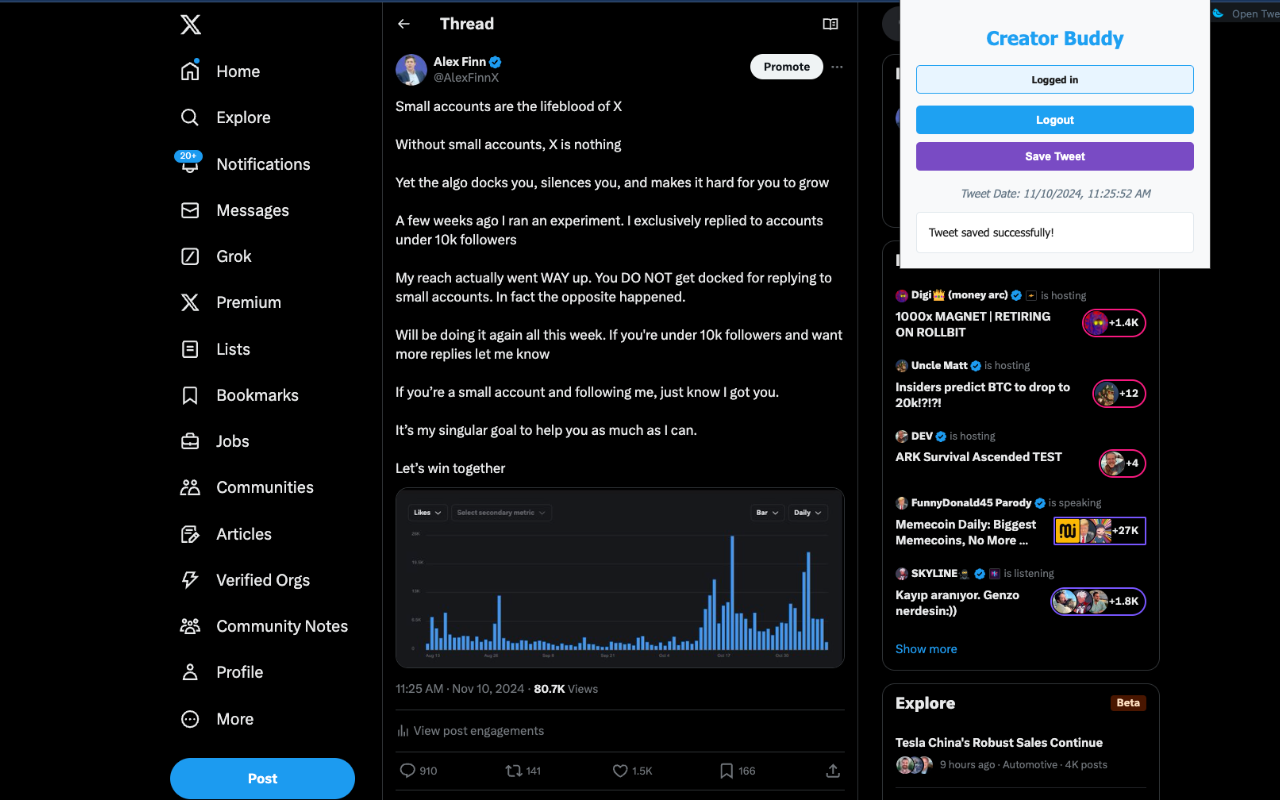 CreatorBuddy Tweet Extractor chrome谷歌浏览器插件_扩展第1张截图
