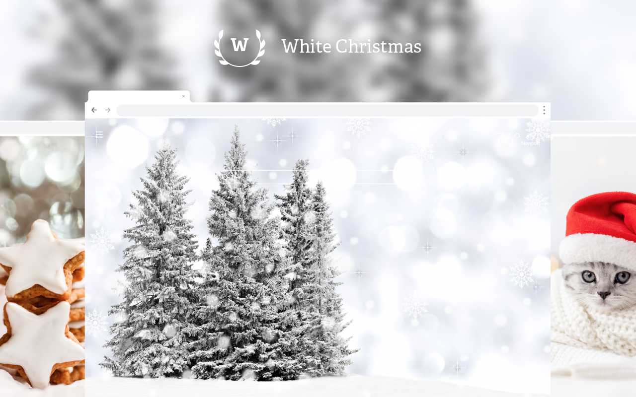 White Christmas Countdown HD Wallpapers Theme chrome谷歌浏览器插件_扩展第3张截图