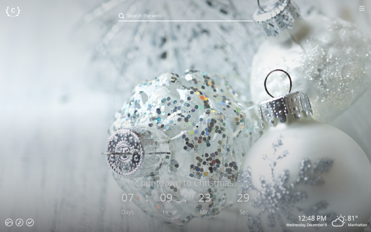 White Christmas Countdown HD Wallpapers Theme chrome谷歌浏览器插件_扩展第5张截图