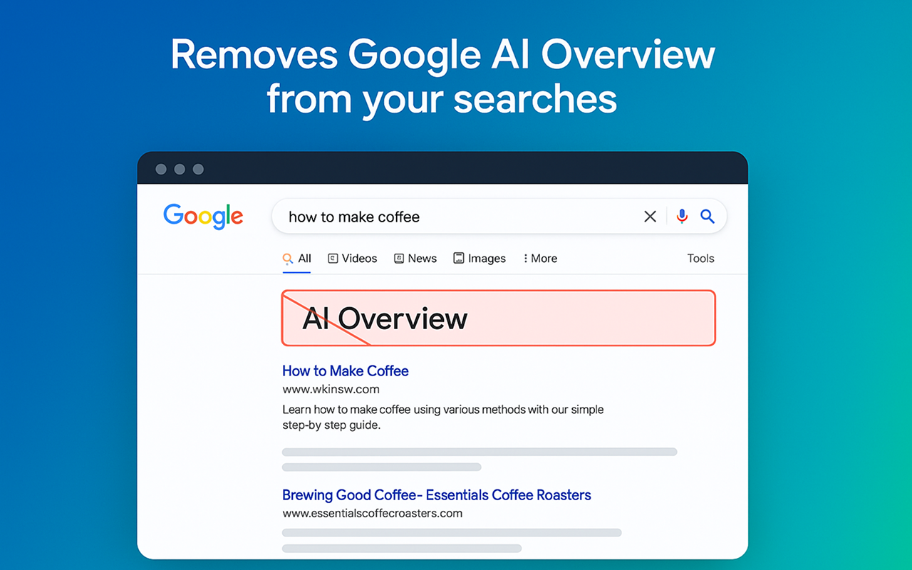 关闭 Google AI 概览 chrome谷歌浏览器插件_扩展第1张截图