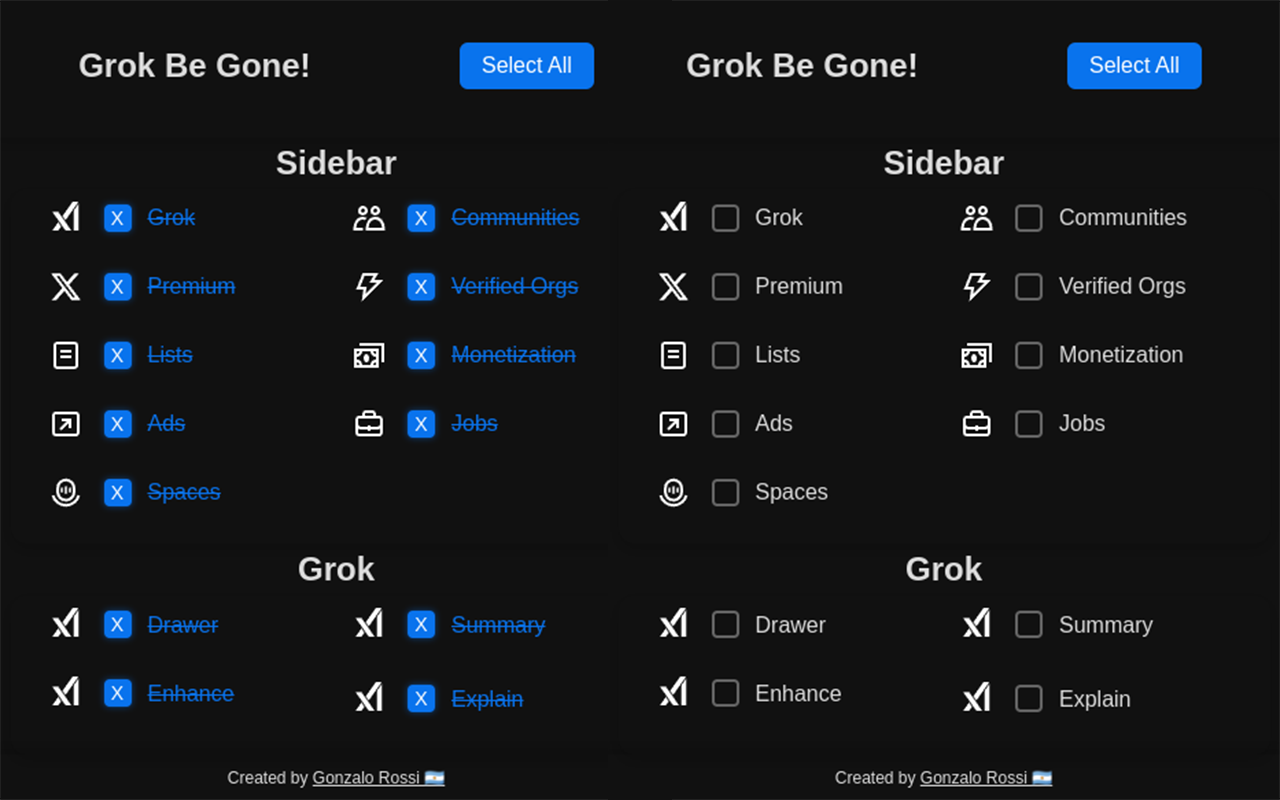 Grok Be Gone! chrome谷歌浏览器插件_扩展第2张截图