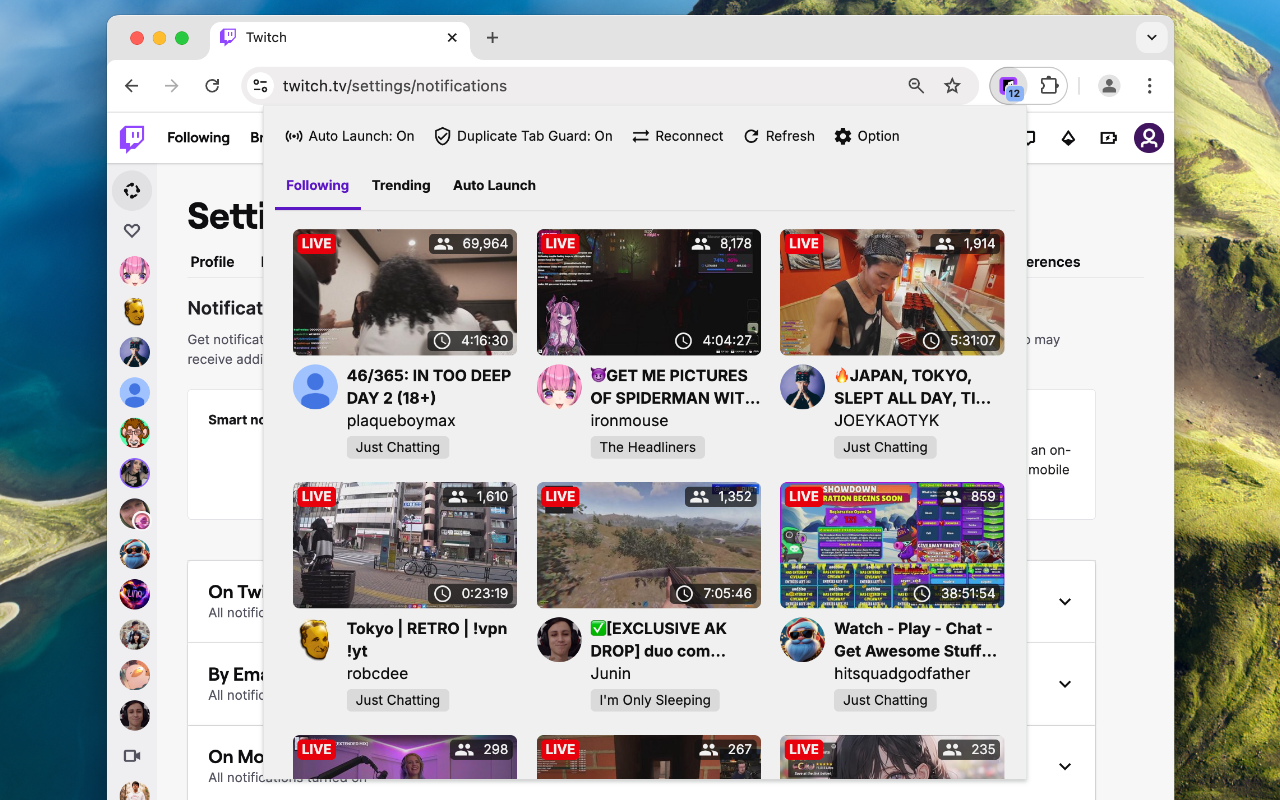 Twitch Live Chime chrome谷歌浏览器插件_扩展第1张截图