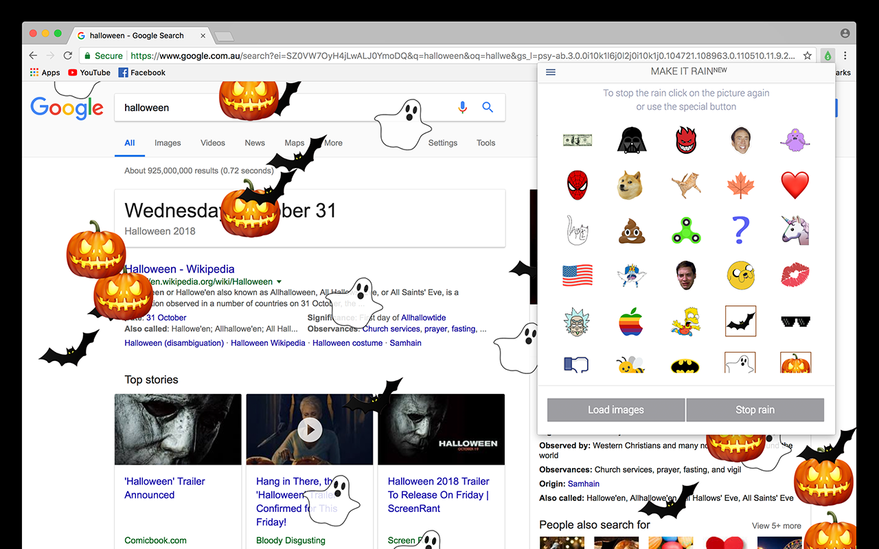 Make it Rain chrome谷歌浏览器插件_扩展第1张截图