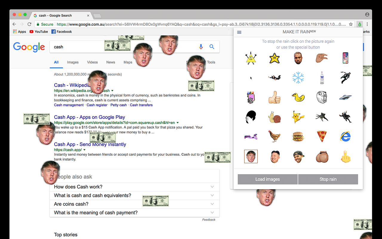 Make it Rain chrome谷歌浏览器插件_扩展第5张截图