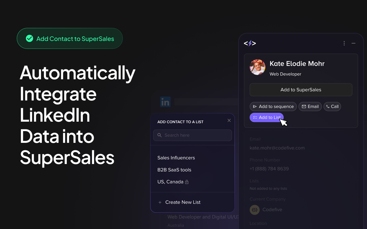 SuperAGI: Free LinkedIn Email & Phone Finder chrome谷歌浏览器插件_扩展第1张截图
