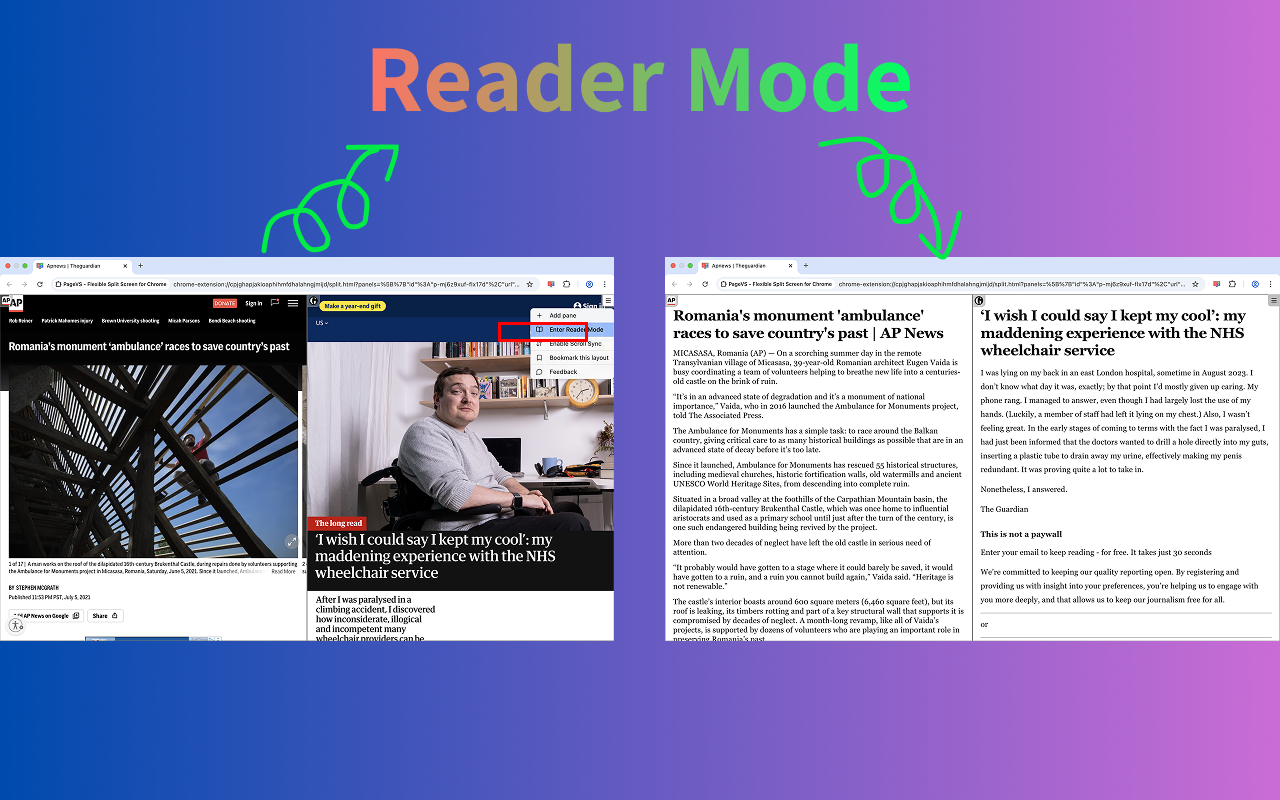 PageVS - 浏览器超级分屏视图 chrome谷歌浏览器插件_扩展第2张截图