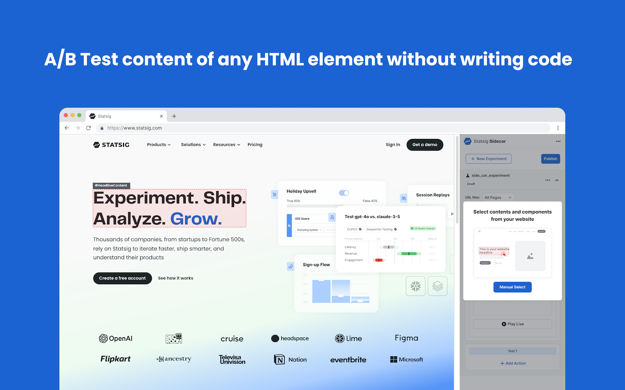 Statsig Sidecar chrome谷歌浏览器插件_扩展第1张截图