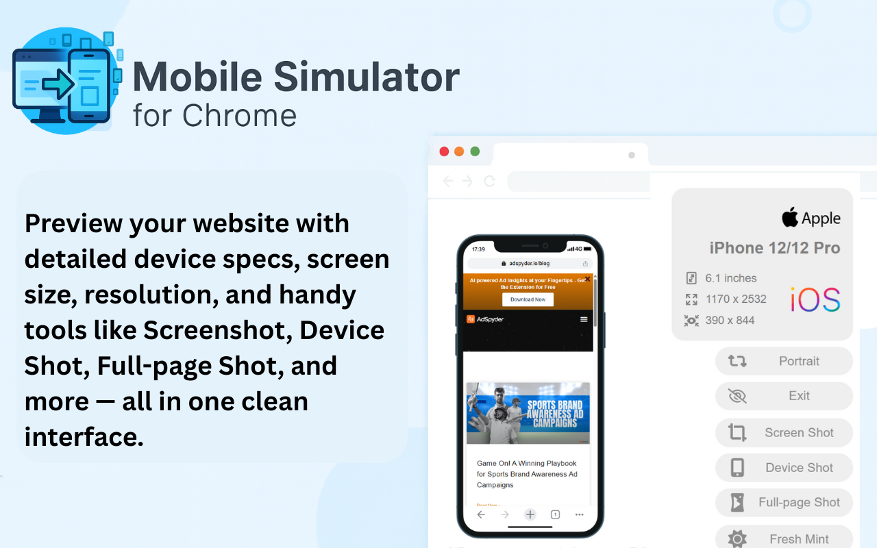 Mobile Simulator for Chrome chrome谷歌浏览器插件_扩展第3张截图
