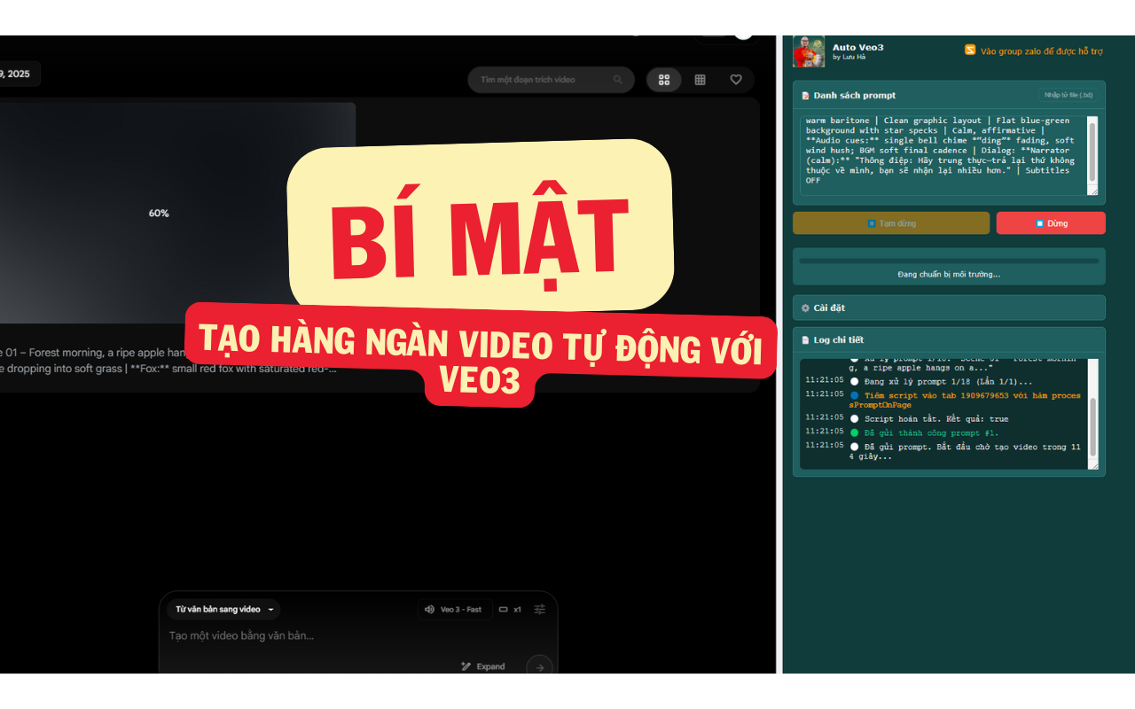 Auto Google Flow Veo chrome谷歌浏览器插件_扩展第1张截图