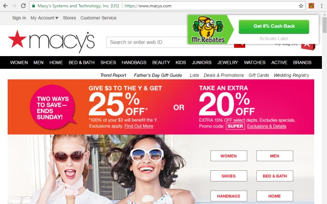 Mr. Rebates’ Quick Cash Button chrome谷歌浏览器插件_扩展第1张截图