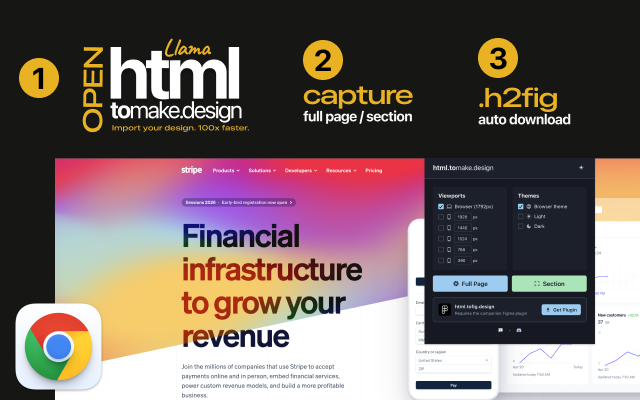 html.tomake.design (llama) chrome谷歌浏览器插件_扩展第1张截图