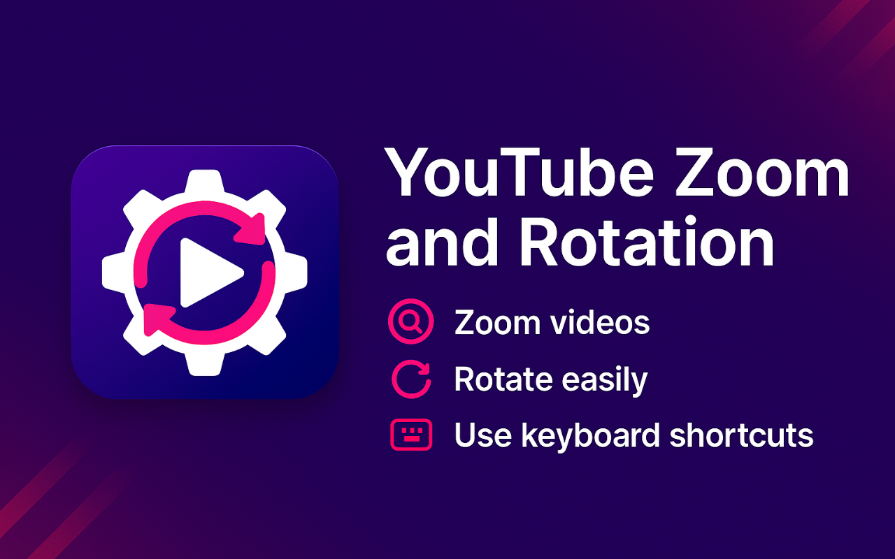 YouTube Zoom and Rotation chrome谷歌浏览器插件_扩展第1张截图