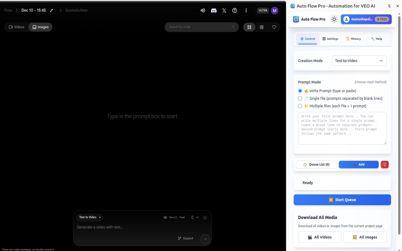 Auto Flow Pro - Automation for VEO AI chrome谷歌浏览器插件_扩展第1张截图