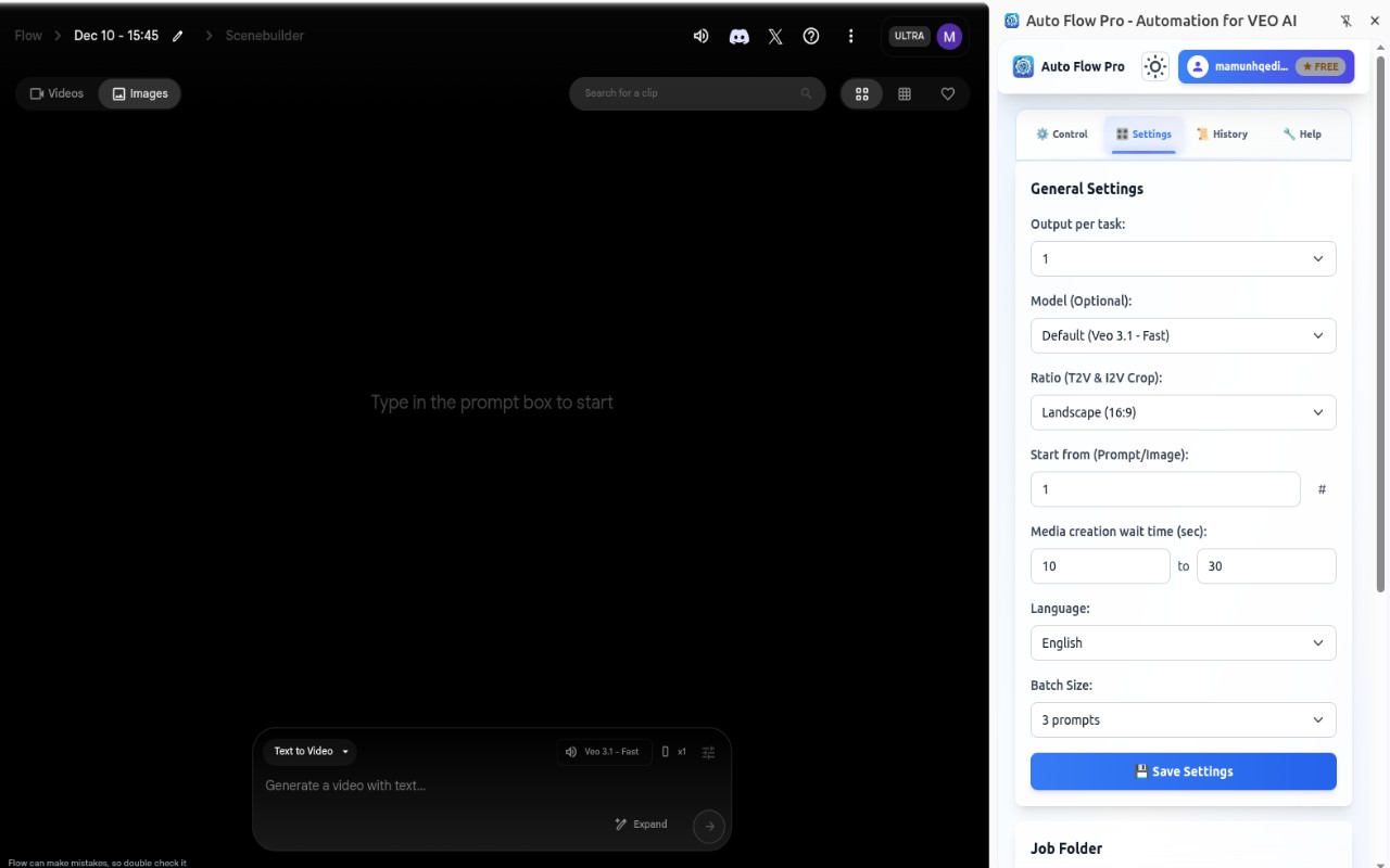 Auto Flow Pro - Automation for VEO AI chrome谷歌浏览器插件_扩展第2张截图