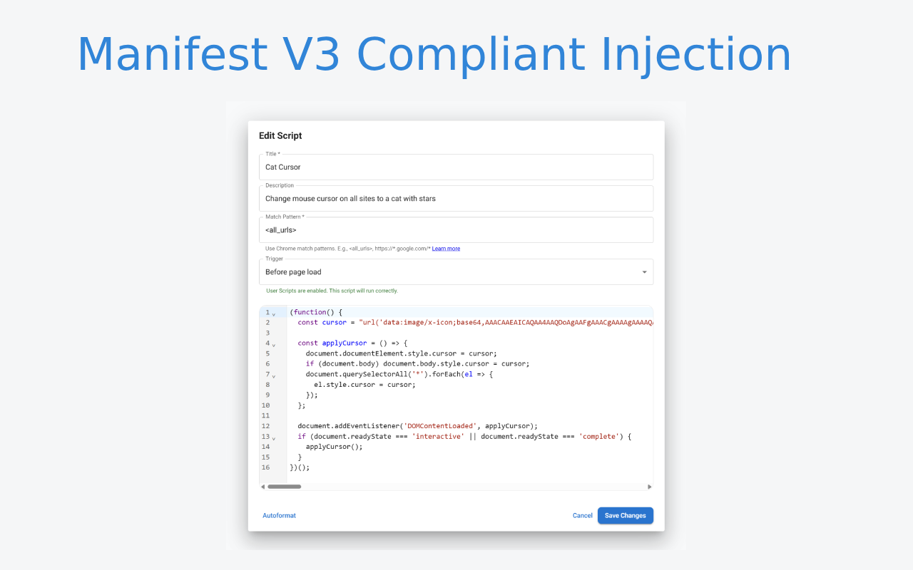 InjectJS – JavaScript Injector & Custom Script Manager chrome谷歌浏览器插件_扩展第2张截图