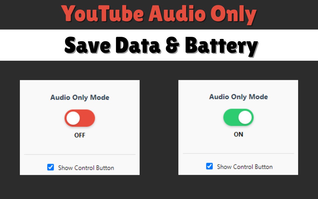 YouTube Audio Only | Save Data & Battery chrome谷歌浏览器插件_扩展第1张截图