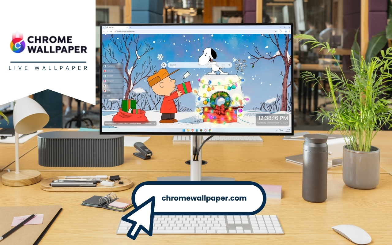 Snoopy Christmas Gift Charlie Brown Live Wallpaper chrome谷歌浏览器插件_扩展第2张截图
