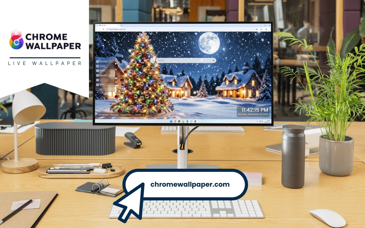 Christmas Background Live Wallpaper chrome谷歌浏览器插件_扩展第3张截图