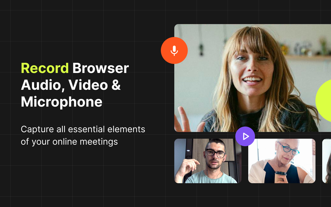 录制 Zoom、Microsoft Teams、Google Meet 等会议 chrome谷歌浏览器插件_扩展第3张截图