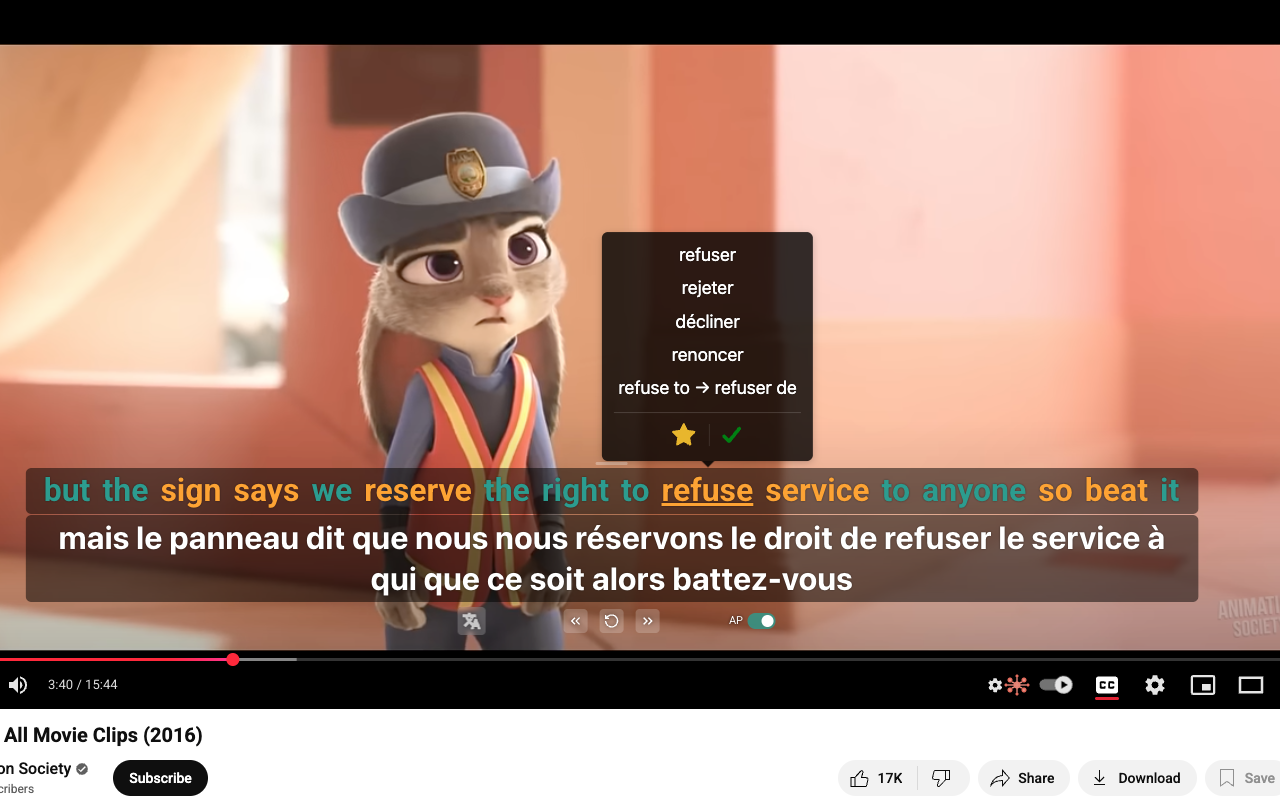 FluentHub AI: Dual Subtitles & Language Learning for YouTube & Netflix chrome谷歌浏览器插件_扩展第4张截图