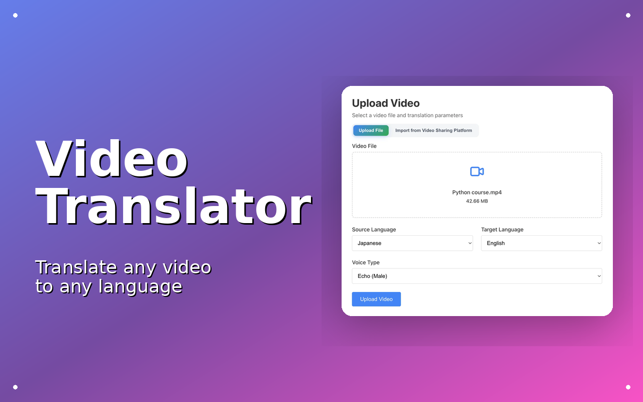 视频翻译器 chrome谷歌浏览器插件_扩展第1张截图