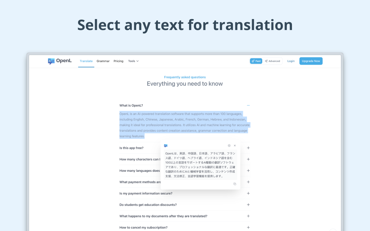 OpenL Translate chrome谷歌浏览器插件_扩展第1张截图