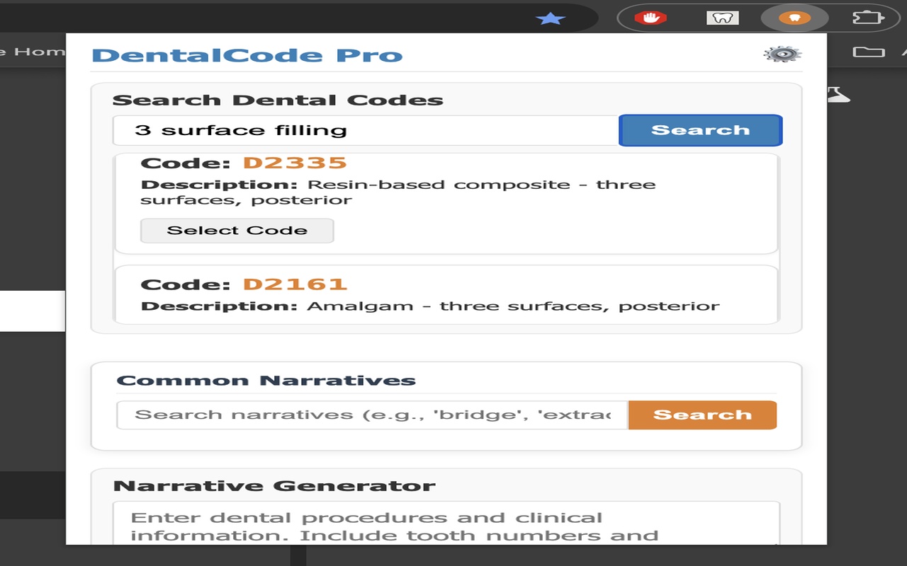 DentalCode Pro chrome谷歌浏览器插件_扩展第2张截图