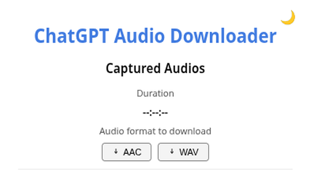 ChatGPT Audio Downloader chrome谷歌浏览器插件_扩展第1张截图