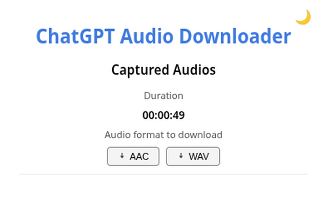 ChatGPT Audio Downloader chrome谷歌浏览器插件_扩展第2张截图