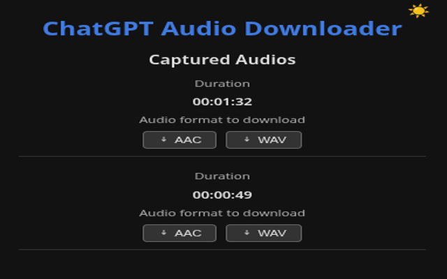 ChatGPT Audio Downloader chrome谷歌浏览器插件_扩展第3张截图