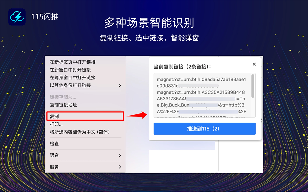 115闪推 - 一键离线下载 | 115网盘 chrome谷歌浏览器插件_扩展第4张截图