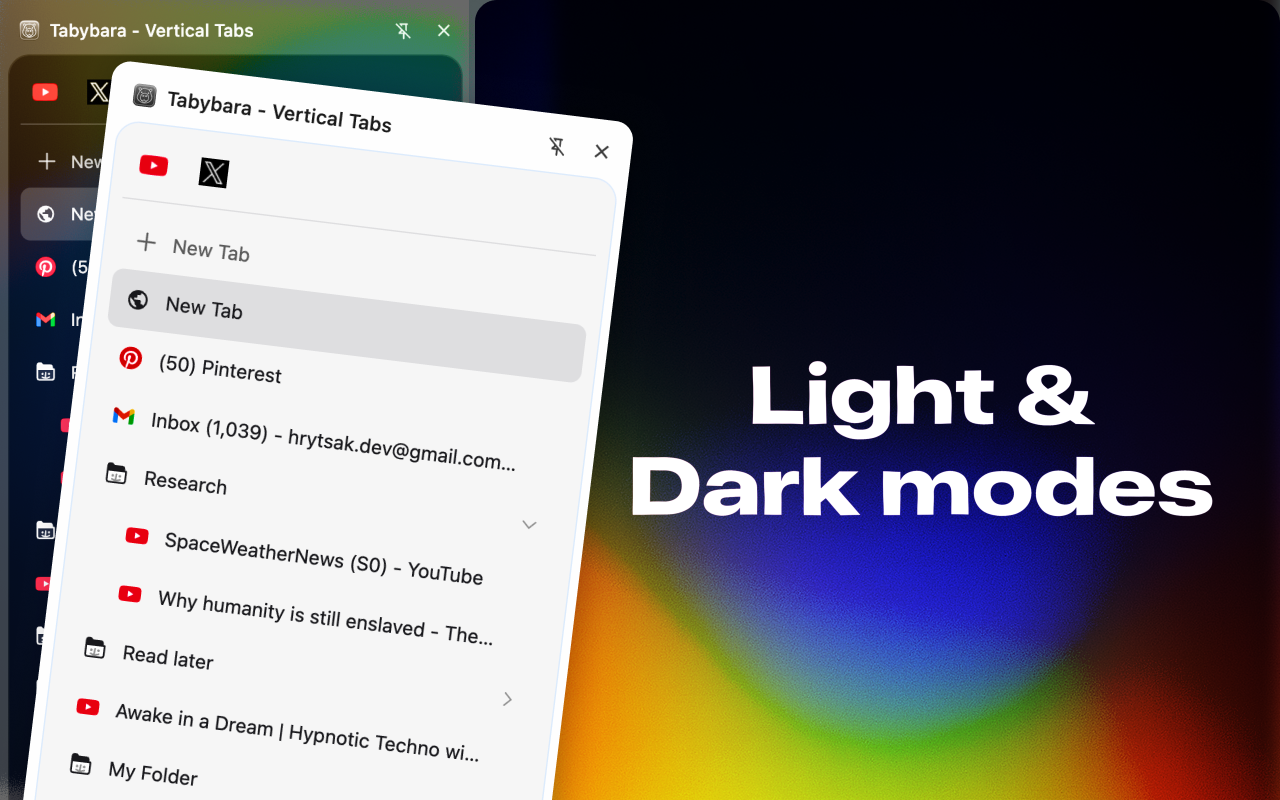 Vertical Tabs - Tabybara chrome谷歌浏览器插件_扩展第1张截图