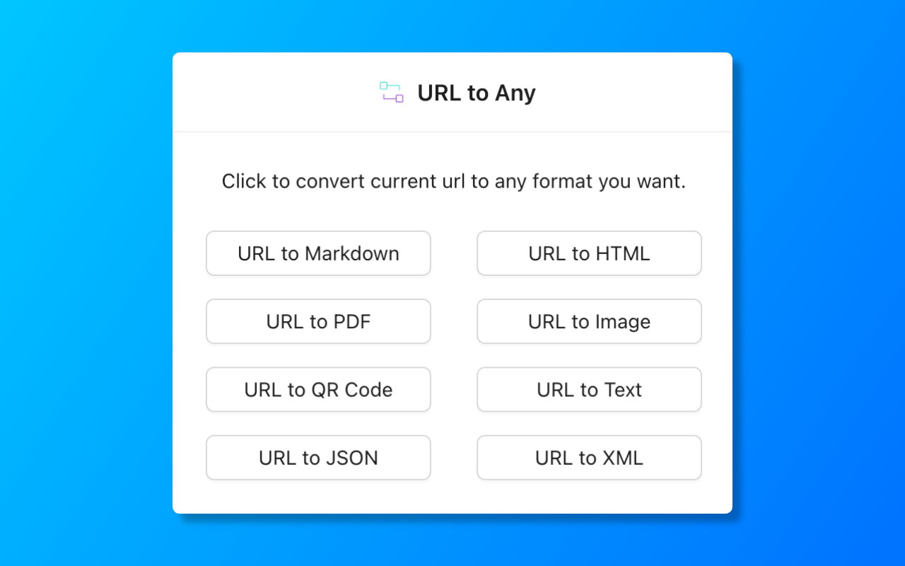 URL to Any chrome谷歌浏览器插件_扩展第1张截图