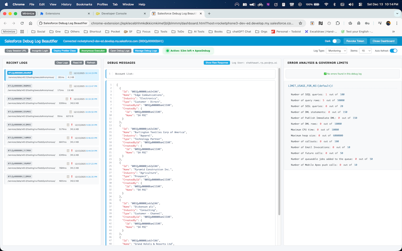 Salesforce Debug Log Beautifier chrome谷歌浏览器插件_扩展第4张截图