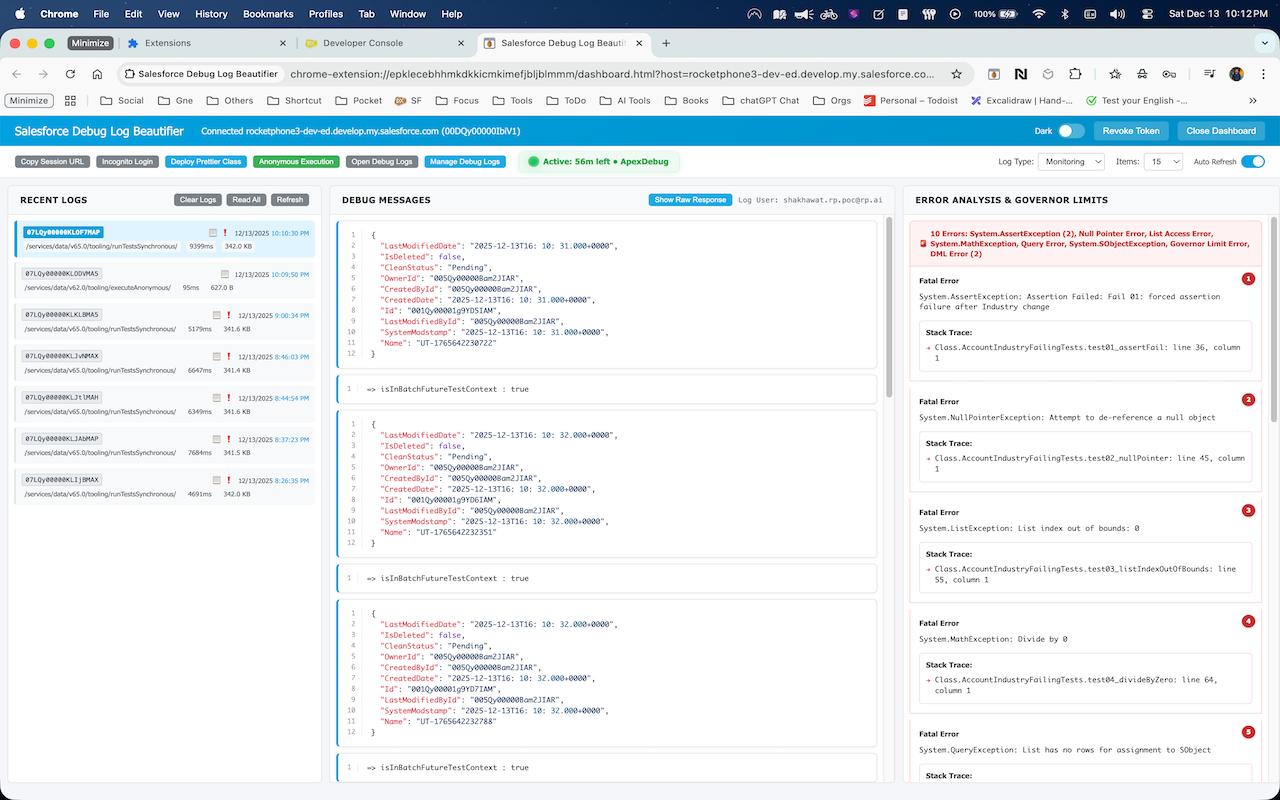 Salesforce Debug Log Beautifier chrome谷歌浏览器插件_扩展第5张截图