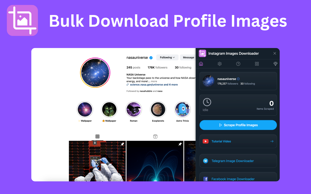 Instagram Images Downloader chrome谷歌浏览器插件_扩展第3张截图