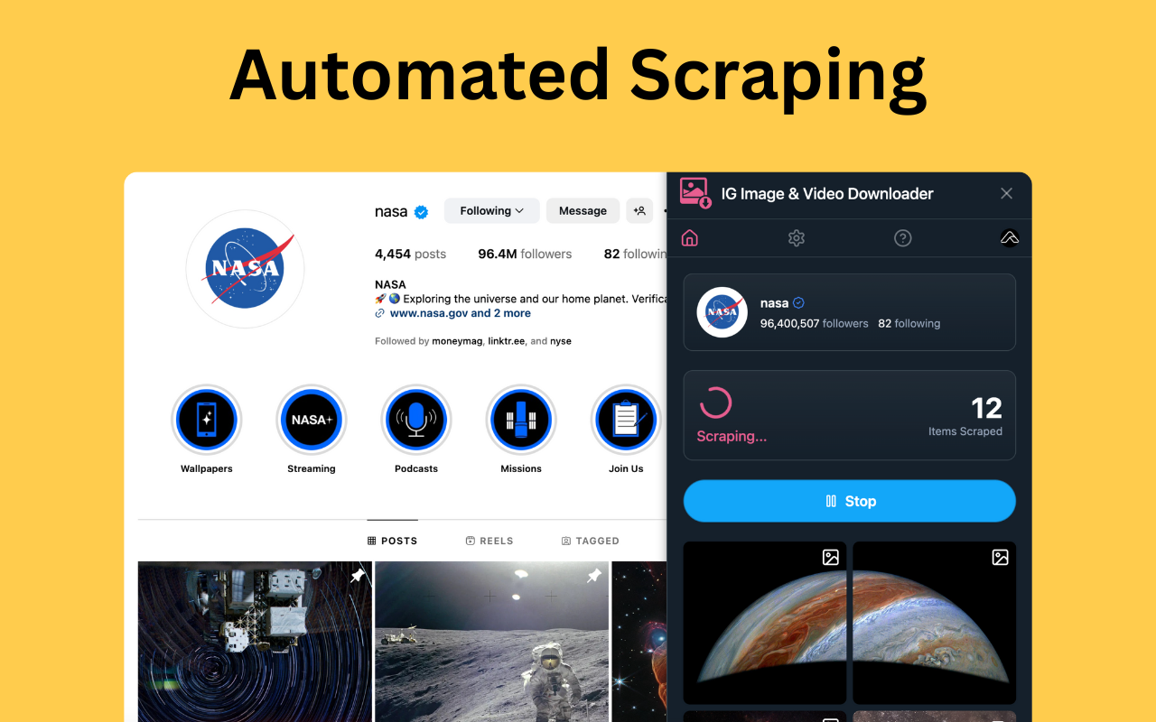 Image & Video Downloader for Ins chrome谷歌浏览器插件_扩展第1张截图