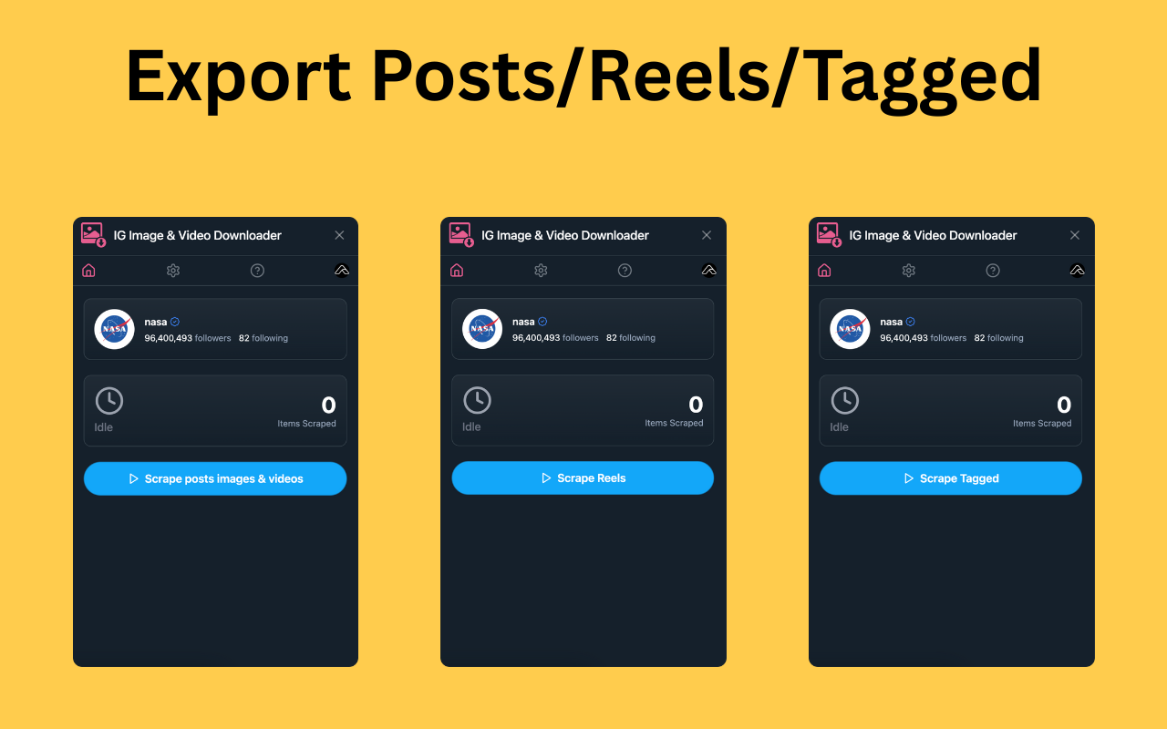 Image & Video Downloader for Ins chrome谷歌浏览器插件_扩展第5张截图