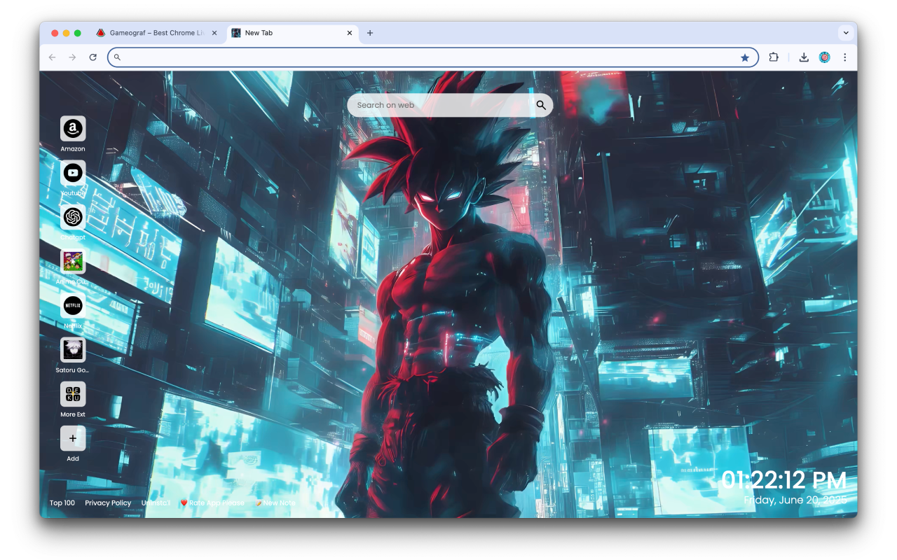 Cyberpunk Son Goku Live Wallpaper chrome谷歌浏览器插件_扩展第4张截图