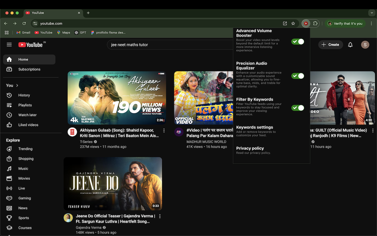 My Tube – YouTube Enhancer with Audio Control & Distraction Filters chrome谷歌浏览器插件_扩展第3张截图