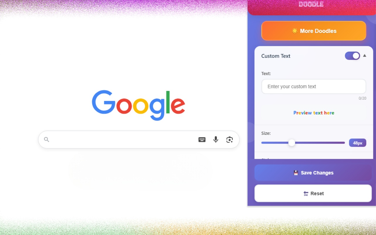 Custom Doodle for Google™ – Personalize Your Google Homepage chrome谷歌浏览器插件_扩展第2张截图