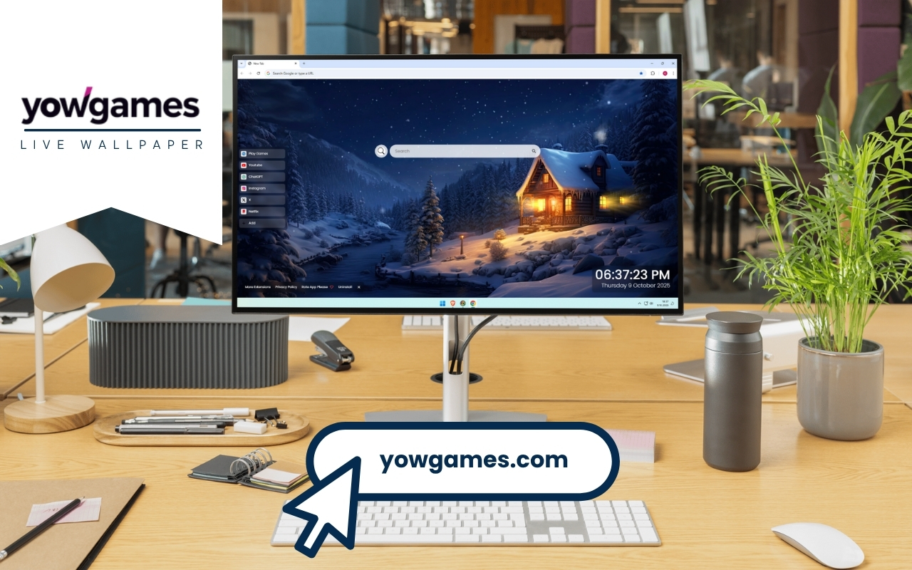 Winter Cabin on a Forest Night Live Wallpaper chrome谷歌浏览器插件_扩展第2张截图