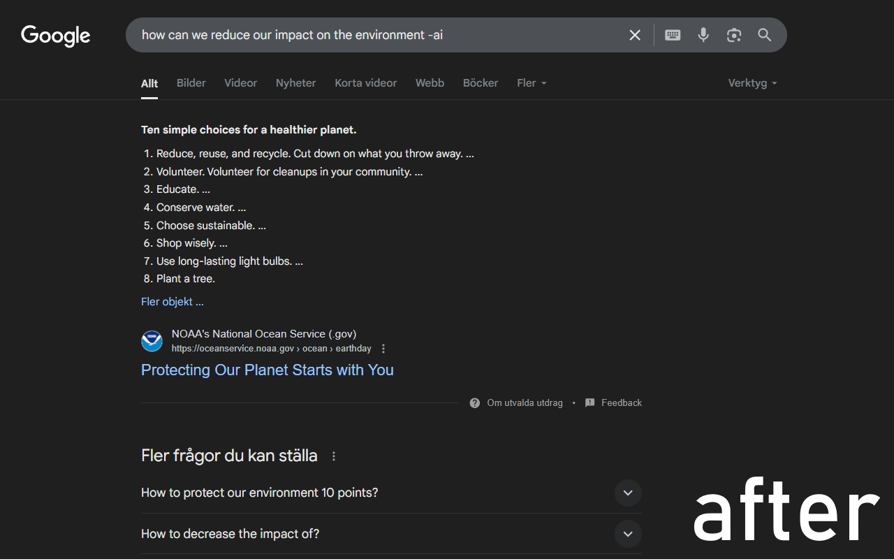 True Google AI removal chrome谷歌浏览器插件_扩展第3张截图
